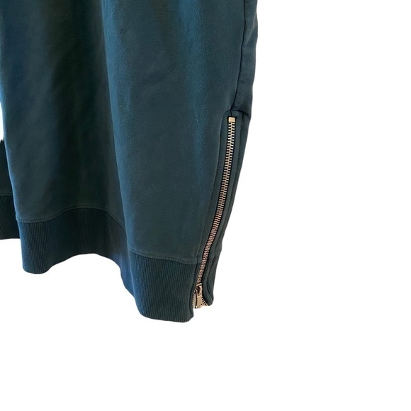 Universal Standard Grace Side Zip Sweatshirt Dress In Deep Sea Blue XS US 10-12 - Picture 3 of 10